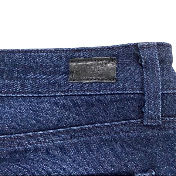 Paige Skyline Skinny in Georgie Wash Women Jeans Sz 28 x27 Dark Whiskered Denim - Picture 11 of 16